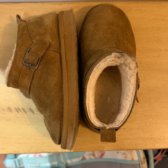 Suede Shearling Lined Ankle Slippers - Chestnut Brown - Picture 4 of 6